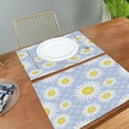 thumbnail image 2 of GZHJMY Placemats Set of 4,Daisy Flower Heat-Resistant Non-Slip Double Sided Washable Kitchen Dining Table Mats for Kitchen Table Decoration, 12"x18", 2 of 6