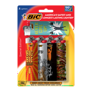 BIC Special Edition Pocket Lighter, Favorites Series - Pack of 5 Lighters (Designs May Vary)