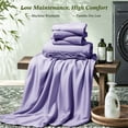 thumbnail image 6 of SONORO KATE 6 Pieces Bamboo Bed Sheets Set, Luxury Rayon Derived - Deep Pockets - Wrinkle Free - Extremely Soft, King, Lavender, 6 of 9
