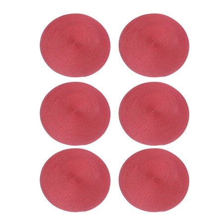 

6pcs pp environmentally friendly placemats solid color heat insulation mats decorative mats