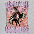 thumbnail image 3 of Blame it All On My Roots T-Shirt Vintage Country Fair Rodeo Cowgirl Women's Tee, 3 of 7