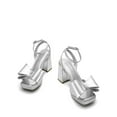 thumbnail image 4 of DREAM PAIRS Women’s Platform Chunky Heels – Bowknot Accent Square Toe Dress Sandals for Weddings, Bridal, and Parties, 4 of 5