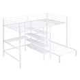 thumbnail image 6 of MODERNLUXE Metal Full over Twin Bunk Bed with Desk and Shelves, Storage Bookcase and Cabinet, 6 of 15