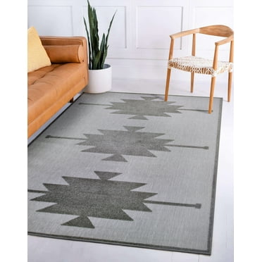 Leick Home 596668 Tegan Southwestern Indoor Outdoor Area Rug Rectangle 4'x6'
