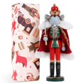 thumbnail image 1 of Adorno navideño en forma de cascanueces con forma de ratón rey, 30 cm, 1 of 9