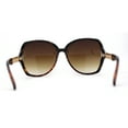 thumbnail image 4 of Mod Womens Exposed Lens Thick Chain Arm Butterfly Sunglasses Tortoise Brown, 4 of 4