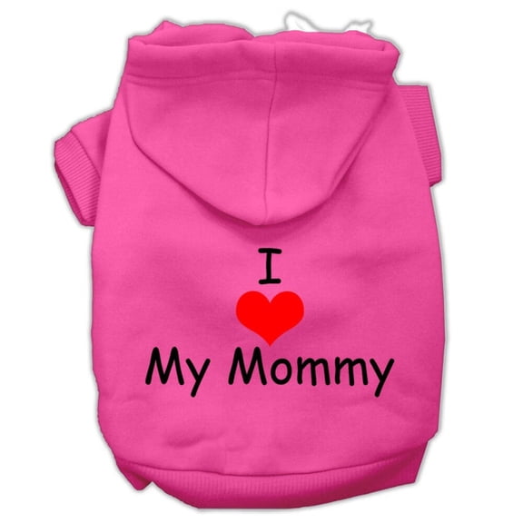 Pet, Dog  Cat Hoodie Screen Printed, "I Love My Mommy"