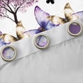 thumbnail image 4 of Erosebridal Purple Butterfly Black Out Curtains for Girl, Spring Tree Curtains Pack of 2 (42x63 Each), 4 of 6