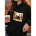 thumbnail image 4 of Stylish Black Cat Hoodie Colorful Oil Painting Graphic Pullover Sweatshirt for Men and Women Unisex Cat Lover Gift, 4 of 5