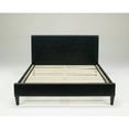 Premier Zurich Faux Leather Twin Black Upholstered Platform Bed Frame