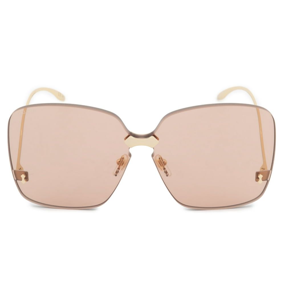 gucci round rimless sunglasses