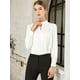 thumbnail image 3 of Dde San Patricio profesional Blusas de gade manlarcon cuello alto elegante pamujer  blanco M, 3 of 6