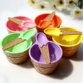 thumbnail image 5 of CHENjy Ice Cream Cups with Spoons, Plastic Ice Cream Bowls, Sundae Cups, Cute Cone Design Dessert Set for Party Daily Use and Gifts, Pink, 5 of 7