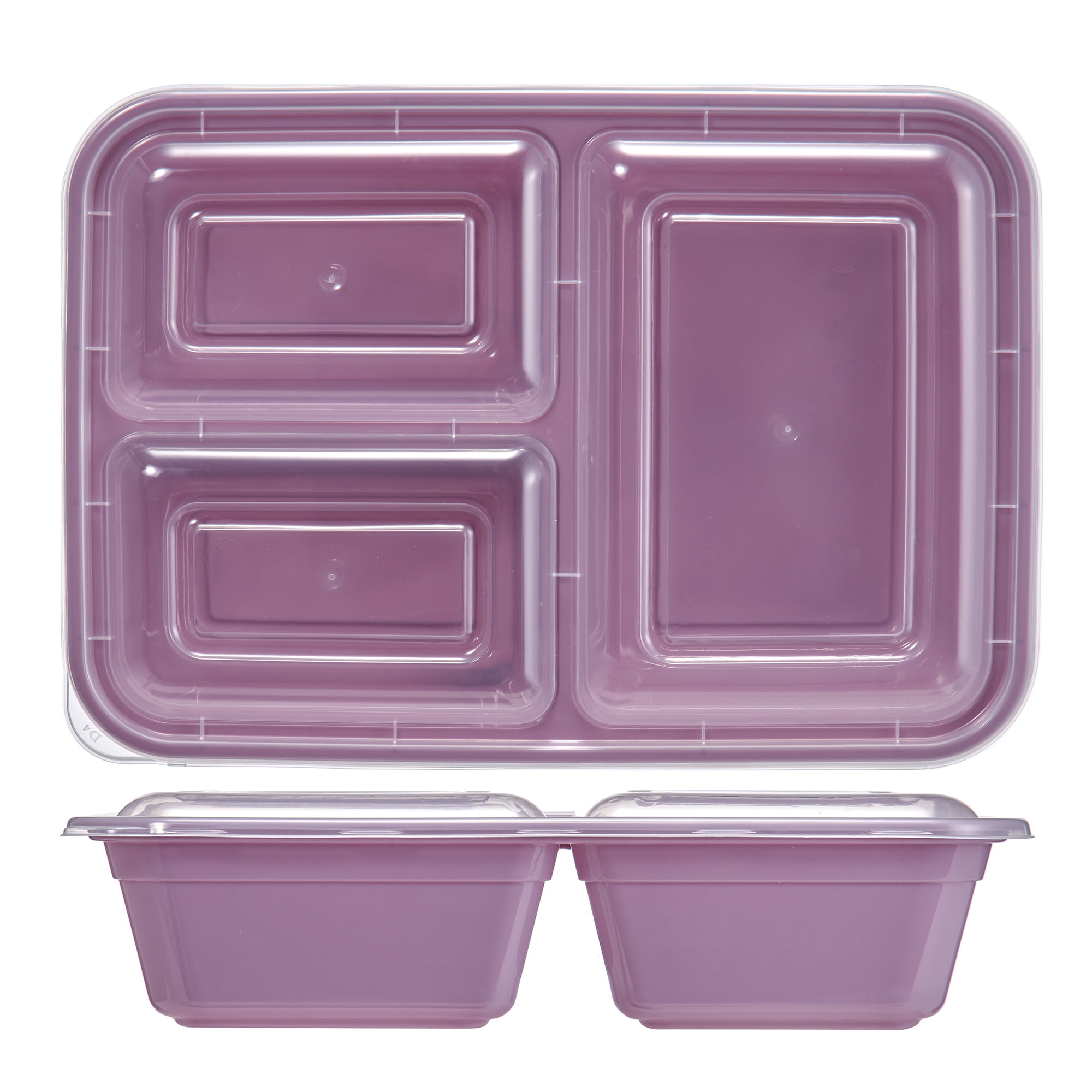 Mainstays Multicolor Plastic Stackable Meal Prep Food Storage Container (120 Count)