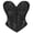 Black, variant on Court Style Outfit Lace Bodice Double Layer Corset Shaping Top Body For Casual Wear All Seasons,Color:Black
