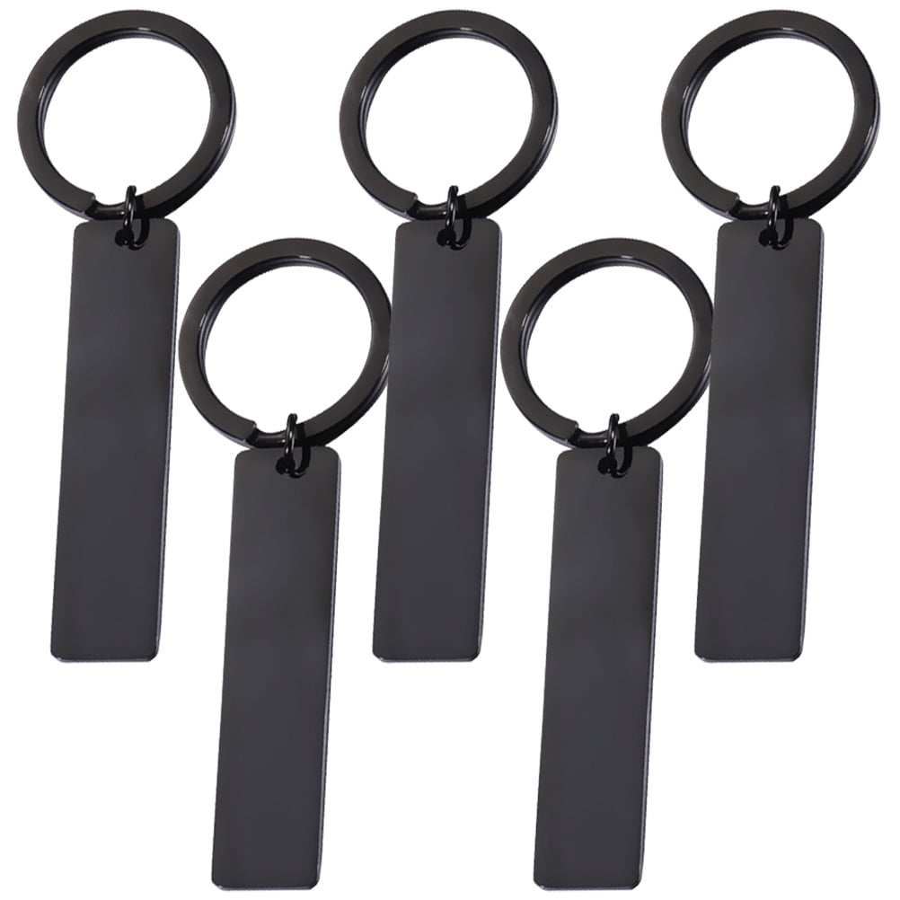 WORGEOUS 25 pcs  Blank Stainless Steel Key Chain Blank Keychain Blank Key Ring Key Tags For Number Tag