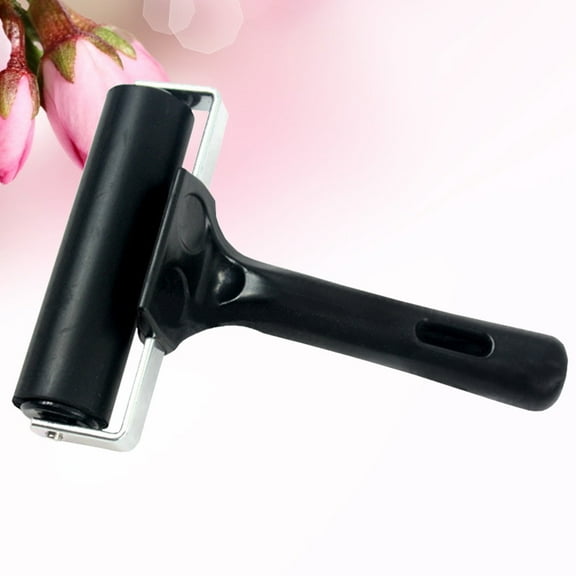 STRANDCHIC Printing Ink Roller Rubber Roller Black 1Pack Metal Frame