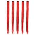 thumbnail image 3 of Cheveux Longs et Raides, Oreilles Suspendues Souples Rouges, Postiche à Clip Sans Trace, 5 Pcs Couleur, Oreilles Suspendues pour Fille pour Fête pour Quotidien Orange, Lin, Rouge Vif, Bleu Grisâtre, Rose Pâle, 3 of 8