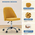 thumbnail image 6 of JIOABL Home Office Desk Chair, Office Chairs Desk Chair Rolling Task Chair Computer Chair Adjustable with Wheels Armless for Bedroom, Vanity Chair for Makeup Room, Living Room, 6 of 8