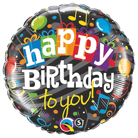 LOONBALLOON Music Balloons, 18″ HAPPY BIRTHDAY TO YOU