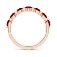 thumbnail image 2 of ANGARA Natural Floating Round 1.75 ct Ruby Semi Eternity Wedding Ring in 14K Rose Gold for Women (Size-3.6mm) | July Birthstone, Birthday, Anniversary, Jewelry Gift for Women | Natural Ruby Ring, 2 of 9