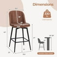 thumbnail image 3 of Costway 27 Inch Swivel Bar Stool Set of 2 with Padded Seat Metal Legs & Footrest, 3 of 9