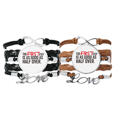 thumbnail image 1 of Pulsera pareja de cuerdas de cuero Unbranded Lema el primer paso es tan buena como la mitad, 1 of 3