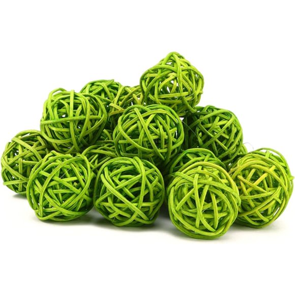 Decorative rattan globes, globe vase fillers green decorative for crafts, party, wedding decoration