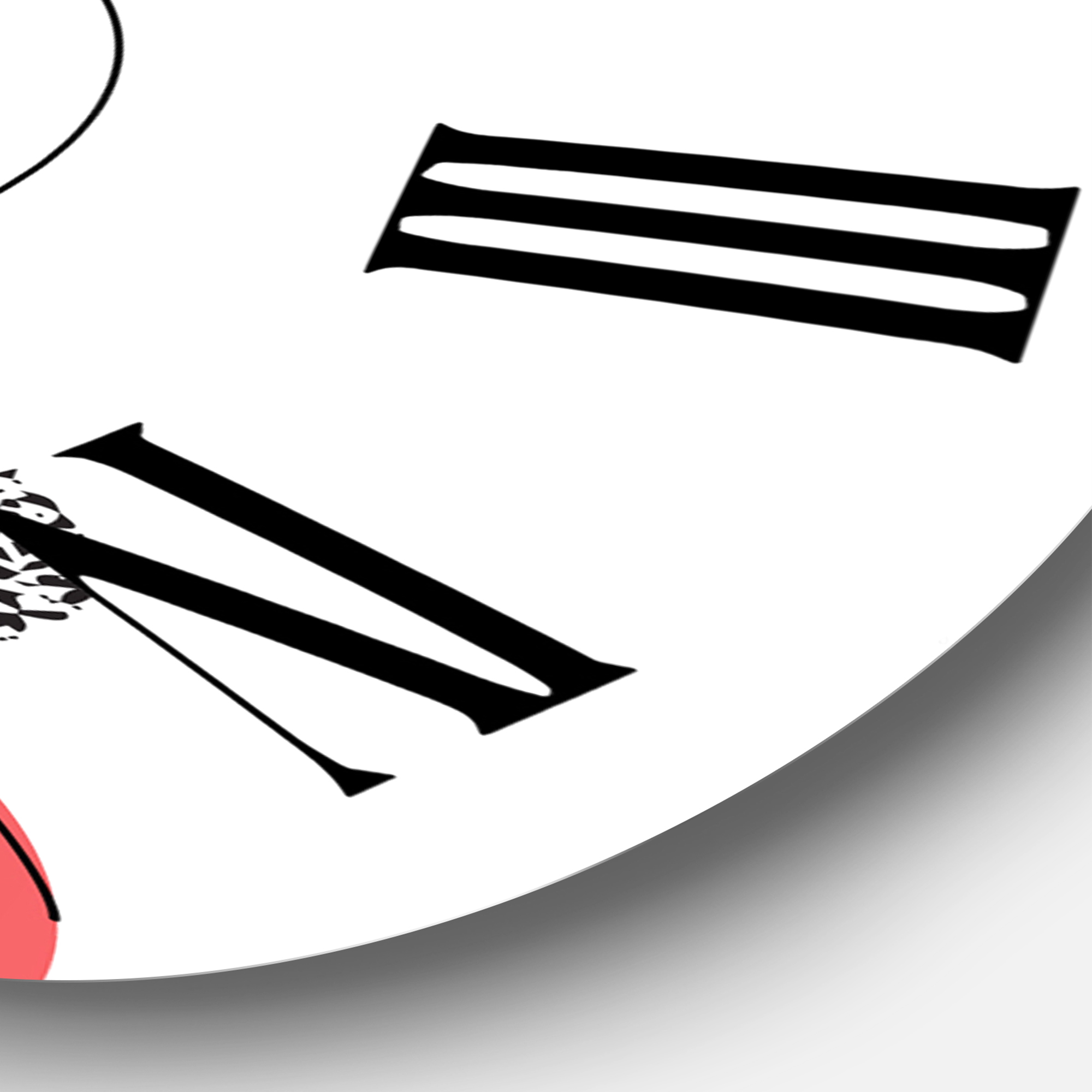 Designart 'One Line Portrait Of Afro American Women Ii' Modern Wall Clock