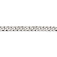 thumbnail image 2 of White Sterling Silver chain Curb 20 in 6 mm 6mm Beveled, 2 of 5