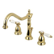 Kingston Brass KS1992BPL 8 in. Widespread Bathroom Faucet, Polished Brass