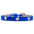 thumbnail image 1 of Silver Heart Widget Dog Collar Blue Ice Cream Size 16, 1 of 2