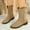 Khaki, variant on Viluyesy Womens Comfort Boots, Wide Calf Low Heels Round Toe Fall Winter Retro Suede Boots Black US6.5