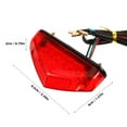 thumbnail image 2 of HOMEMAXS Universal Motorcycle Tail Light with Bright Illumination and Brake Warning Function for Lighting Red Plastic, 2 of 8