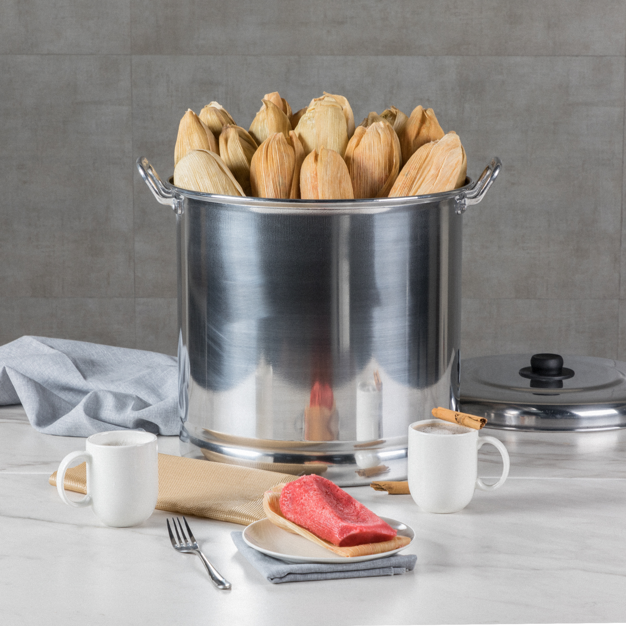 Vasconia 16-Quart Aluminum Steamer Pot with Glass Lid photo 6