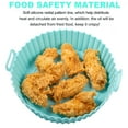 thumbnail image 6 of Air Fryer Liners, 2 Pack, 7.5'' Silicone Air Fryer Pot, Thickened Reusable Air Fryer Basket Fits 3QT-5QT Air Fryer, Heat-Resistant and Non-Stick Air Fryer Accessories, Mint& Gray, 6 of 8
