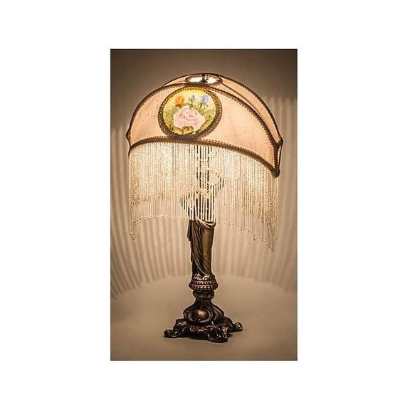 Fringe Table Lamp in Ivory