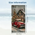 thumbnail image 3 of PHYHOO Vintage and Christmas Truck Beach Towels Quick-Dry &amp; Super Absorbent Microfiber Sand Free Happy Christmas Tree with Red Truck Blanket Or Bath Towel for Pool Sports Towel 30x60in, 3 of 8