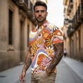 thumbnail image 4 of Uorisanigo Hippie Flower Matching Couple Outfits Mens Golf Shirts Short Sleeve Casual Workout Cool Tops and Ladies Golf Shirts Golf Shirts for Women Slim Fit Sleeveless Sports Shirts, 4 of 8