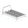 thumbnail image 3 of Omax Decor Henry Wood and Fabric Upholstered King Platform Bed in Gray, 3 of 6