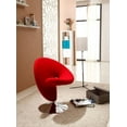 thumbnail image 2 of Manhattan Comfort Curl Fabric Swivel Accent Chair in Red (Set of 2), 2 of 3