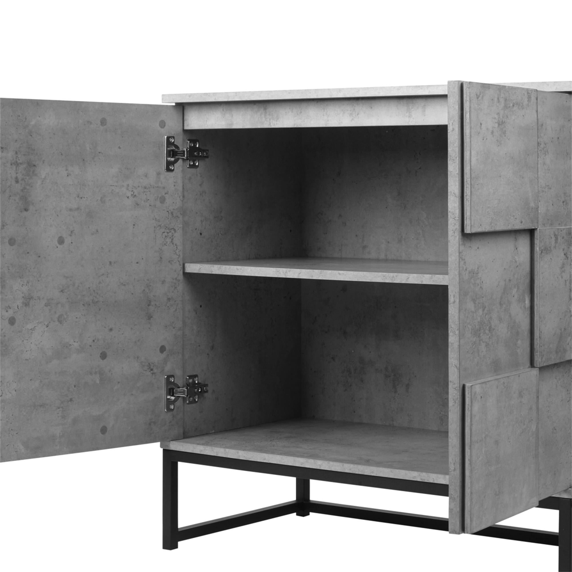 YYAo Modern Storage Cabinet, Free Standing Sideboard and Buffet Storage with Door for Bedroom Living Room, Bed Room, Grey YYAo Modern Storage Cabinet, Free Standing Sideboard and Buffet Storage with Door for Bedroom Living Room, Bed Room, Grey