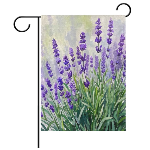 Ryvnso Lavender Pattern Garden Flag 12x18 Inch Double Sided Seasonal Yard Decoration
