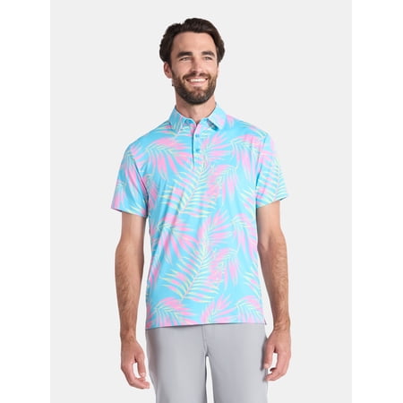 Birdie Bound Men's and Big & Tall Men's Print Polo Golf Shirt, Sizes XS-4XLT