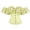 Light Yellow-thIER, variant on RFQWOVSR Women's Satin Off-Shoulder Bustier with Ruffle Sleeves and Lace-Up Back