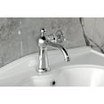 thumbnail image 4 of Kingston Brass KS3541RNX Ostro One-Handle 1-Hole Bathroom Faucet with Push Pop-Up Drain in Polished Chrome, 4 of 7