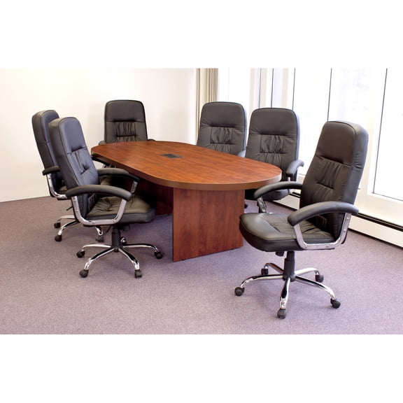 Regency Legacy 8 ft Racetrack Conference Table with Charging Port- Cherry