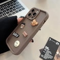 thumbnail image 3 of Cute coffee bear pattern silicone case for iPhone 15 14 13 12 11 Pro Max Plus shockproof soft phone case for iPhone XR XS Max, 3 of 5