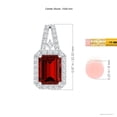 thumbnail image 3 of ANGARA Lab Grown 4 Ct Emerald-Cut Ruby Halo Pendant for Women in 925 Sterling Silver (Size-10x8mm) | July Birthstone, Birthday, Anniversary, Jewelry Gift for Women | Lab-Grown Ruby Necklace, 3 of 8