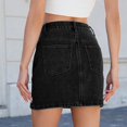 thumbnail image 4 of ZZwxWA Skorts Skirts for Women Denim Mini Skirt Side Slit with High Waisted Jean Shorts Stretchy Womens Fashion Hip Wrap Dress, 4 of 7